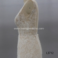 Sleeveless A Line Bridal Gowns Sheer Lace Appliqued Sequins Plus Size Robe De Mariee Custom nigerian wedding dresses